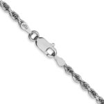 10k White Gold 2.75mm D/C Quadruple Rope Chain - Image 3