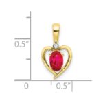 10K Diamond and Ruby Pendant - Image 3