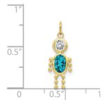 10k December Boy Birthstone Charm - Image 3