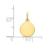 10K Plain .018 Gauge 9.5x9.5mm Circular Engravable Disc Charm - Image 2