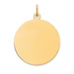 10K Plain .013 Gauge 21.25x21.25mm Circular Engravable Disc Charm