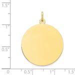 10K Plain .018 Gauge 24x24mm Circular Engravable Disc Charm - Image 2