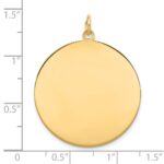10K Plain .018 Gauge 28.5x28.5mm Circular Engravable Disc Charm - Image 2