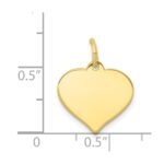 10k Plain .018 Gauge 14.5x12.6mm Heart Disc Charm - Image 2