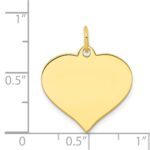 10k Plain .018 Gauge 19.3x16.9mm Heart Disc Charm - Image 2