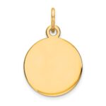 10K Plain .018 Gauge 11.5x11.5mm Round Disc Charm
