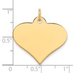 10k Plain .018 Gauge 24.8x19mm Engraveable Heart Disc Charm - Image 2