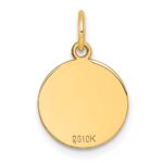 10K Plain .018 Gauge 12.2x12.2mm Circular Engravable Disc Charm - Image 3
