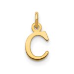 10KY Cutout Letter C Initial Charm