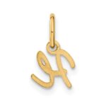 10KY Upper case Letter H Initial Charm - Image 3
