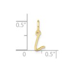 10KY Upper case Letter L Initial Charm - Image 4