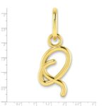 10KY Upper case Letter Q Initial Charm - Image 2