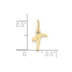 10KY Upper case Letter T Initial Charm - Image 4
