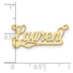 10k Yellow Gold Polished Heart Name Plate - Image 3