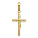 10K INRI Hollow Crucifix Pendant - Image 4