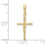 10K INRI Hollow Crucifix Pendant - Image 3
