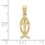 10k Ichthus Fish Pendant - Image 3
