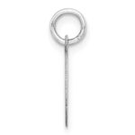 10K White Gold Plain .013 Gauge 11.5x11.5mm Circular Engravable Disc Charm - Image 2