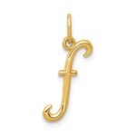 10k Yellow Gold Letter r Initial Charm