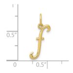 10k Yellow Gold Letter r Initial Charm - Image 4