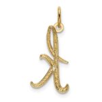 10k Yellow Gold Letter k Initial Charm - Image 3