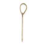 10K Polished Etched Letter A Initial Pendant - Image 2