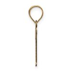 10K Polished Etched Letter T Initial Pendant - Image 2