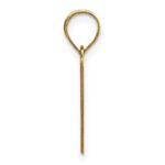 10K Polished Etched Letter V Initial Pendant - Image 2