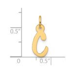 10k Large Slanted Block Initial C Charm - Image 4