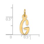 10k Large Slanted Block Initial G Charm - Image 4
