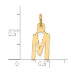 10k Large Slanted Block Initial M Charm - Image 4