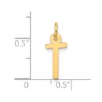 10k Large Slanted Block Initial T Charm - Image 4