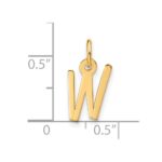 10k Large Slanted Block Initial W Charm - Image 4