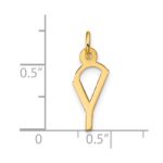 10k Large Slanted Block Initial Y Charm - Image 4