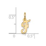 10k Small Script Initial F Charm - Image 4