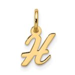 10k Small Script Initial H Charm