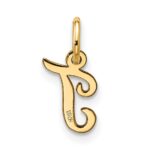 10k Small Script Initial T Charm - Image 3