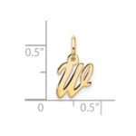 10k Small Script Initial W Charm - Image 4