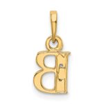 10K and Rhodium Diamond Initial B Pendant - Image 4