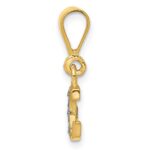 10K and Rhodium Diamond Initial G Charm - Image 2