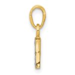10K and Rhodium Diamond Initial I Charm - Image 2