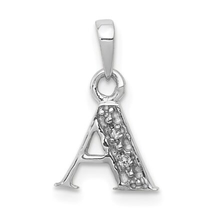 10KW Diamond Initial A Pendant
