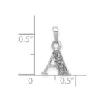 10KW Diamond Initial A Pendant - Image 2
