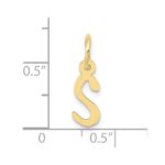 10k Small Slanted Block Initial S Charm - Image 3