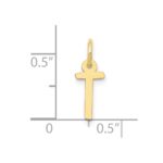 10k Small Slanted Block Initial T Charm - Image 3