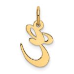 10K Small Fancy Script Initial E Charm - Image 4
