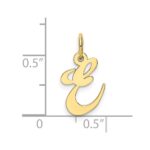10K Small Fancy Script Initial E Charm - Image 3