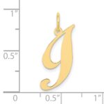 10K Small Fancy Script Initial I Charm - Image 3