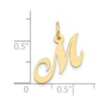 10K Small Fancy Script Initial M Charm - Image 3
