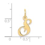 10K Small Fancy Script Initial S Charm - Image 3